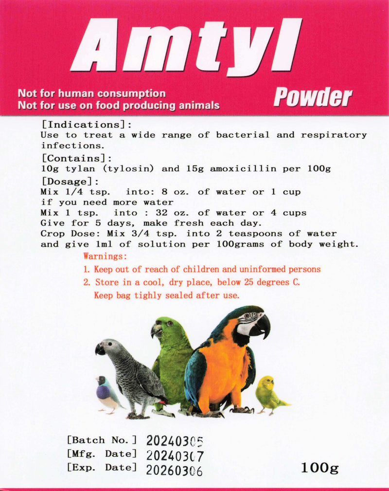 Amtyl The Best Broad Spectrum Antibiotic Available For Birds – Pet
