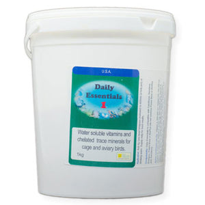 Daily Essentials 1 Daily Vitamins for Birds that you put in their drinking water 1 Kilogram size