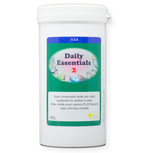 Daily Essentials 2 daily vitamins super concentrated for large numbers of birds 300 gram size