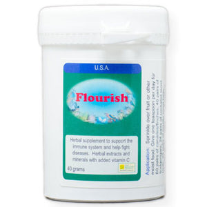 Flourish for Birds an herbal supplement to support the immune system 40 gram size