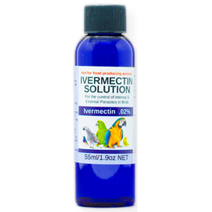 Ivermectin for Birds treats internal & external parasites
