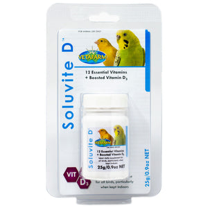 Soluvite D for birds with limited exposure to sunlight 25g