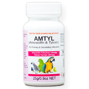 Amtyl for Birds a very broad spectrum antibiotic 25 gram size