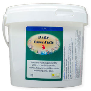 Daily Essentials 3 daily vitamins for Birds 1 kilogram size
