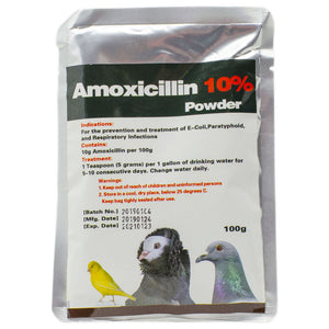 Amoxicillin 10% powder for birds