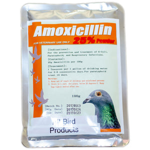 Amoxicillin 25% powder for birds