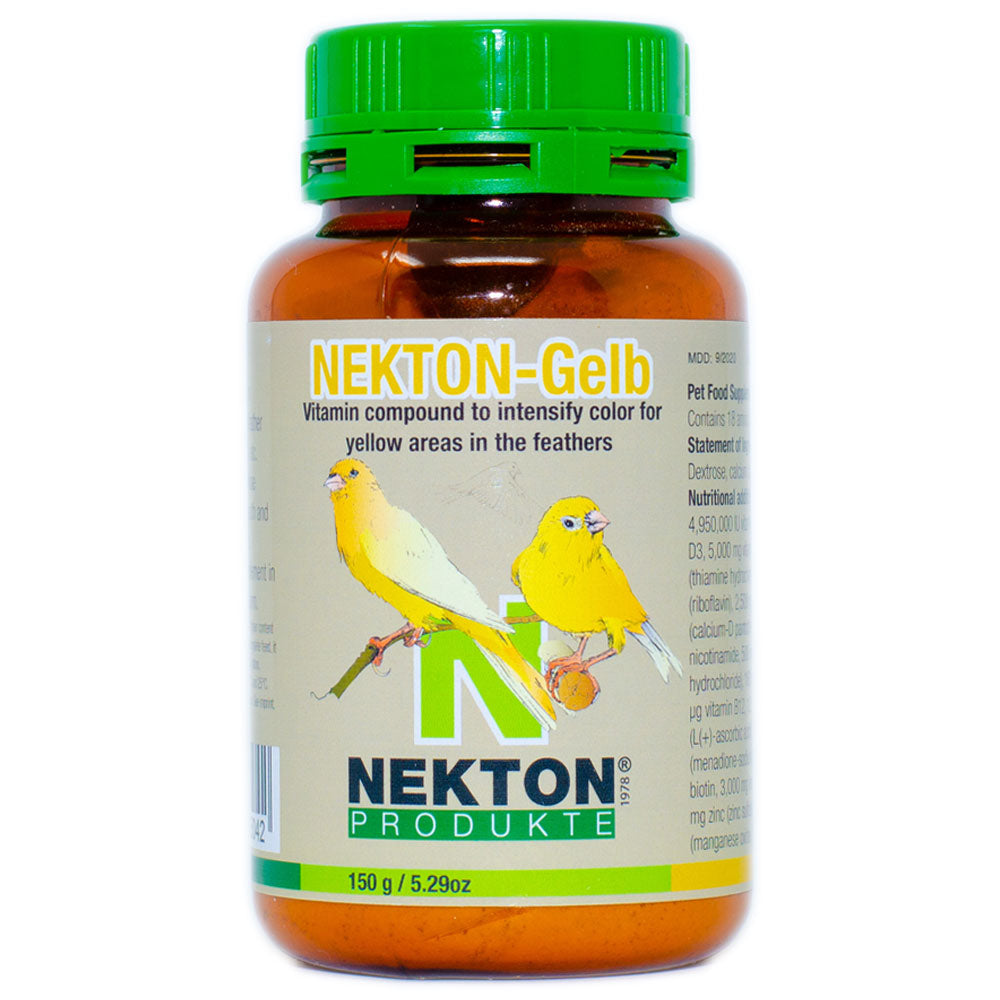 Prevent colours from fading or heighten yellow shades of plumage by adding NEKTON-GELB.