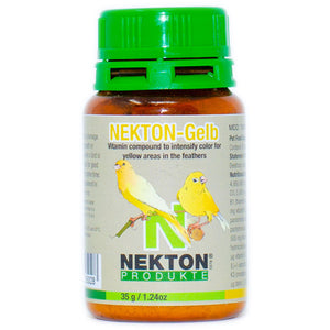 Prevent colours from fading or heighten yellow shades of plumage by adding NEKTON-GELB.