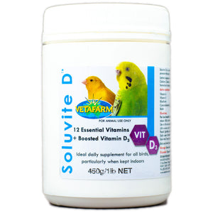 Soluvite D for birds with limited exposure to sunlight 450g