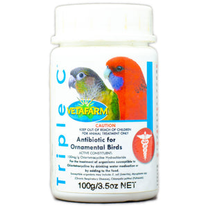 Triple C water soluble antibiotic for birds 100g